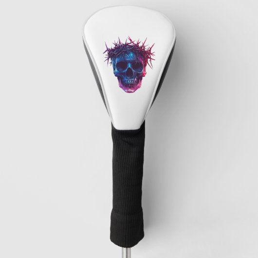 Skull with Crown of Thorns Golfheadcover (Voorkant)