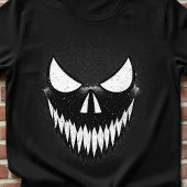 skull with sharp teeth and glaring eyes,halloween Tri-Blend shirt