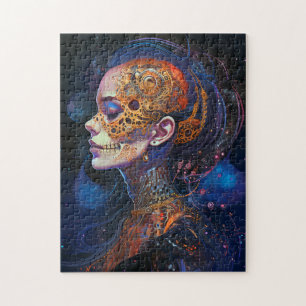 Skull Woman Surreal Art Legpuzzel