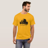 Skull Woodcut - T-shirt (Halloween?) (Voorkant volledig)