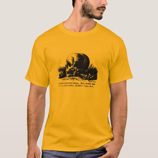 Skull Woodcut - T-shirt (Halloween?) (Voorkant)