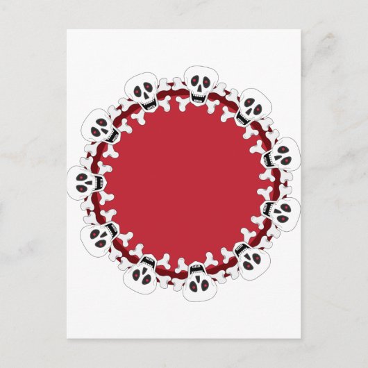 Skull Wreath Briefkaart (Voorkant)