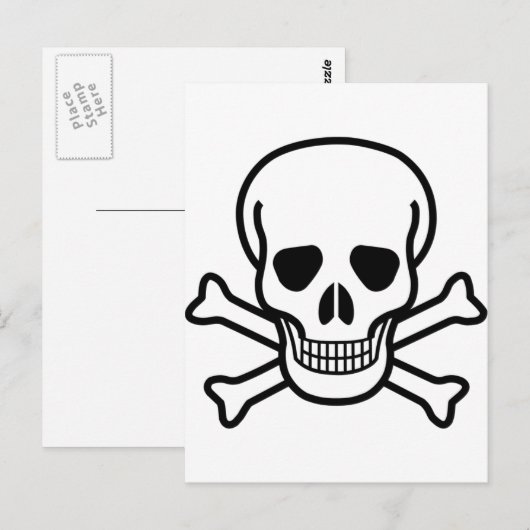 Skull x Crossbones Briefkaart (Voorkant / Achterkant)