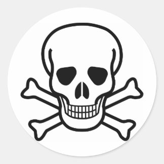 Skull x Crossbones Ronde Sticker