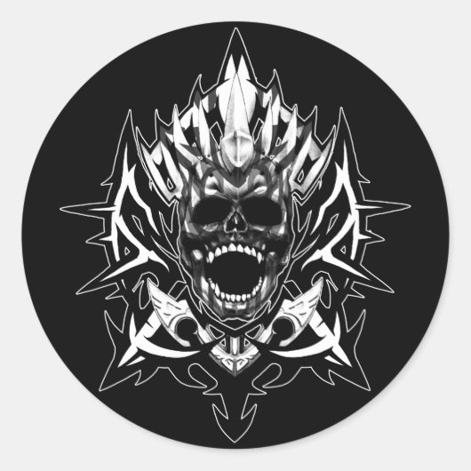 SKULL-X RONDE STICKER (Voorkant)