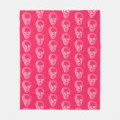 Skull Xray Pink Fleece Blanket (Voorkant)