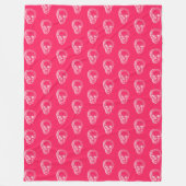 Skull Xray Pink Fleece Blanket (Voorkant)
