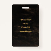 Skull Yellow Sunflower Gothic  Sepia Sketch Badge (Achterkant)