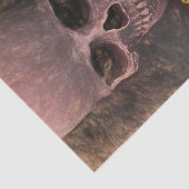 Skull Yellow Sunflower Gothic  Sepia Sketch Tissuepapier (Detail)