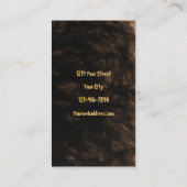 Skull Yellow Sunflower Gothic Sepia Sketch Visitekaartje (Achterkant)