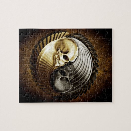 Skull Yin Yang Legpuzzel (Horizontaal)
