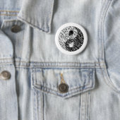 Skull Yin Yang Ronde Button 5,7 Cm (In situ)