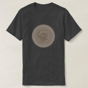 SKULL - Zand Kleur binnen Stone Achtergrond T-shirt