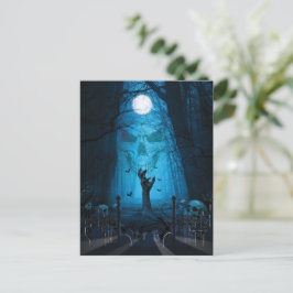 Skull zegt eng Happy Halloween Briefkaart
