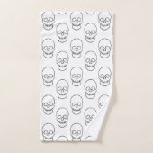 Skull - Zwart en wit Bad Handdoek (Handdoek)