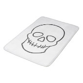 Skull - Zwart en wit Badmat (Gekanteld)