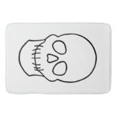 Skull - Zwart en wit Badmat (Voorkant)