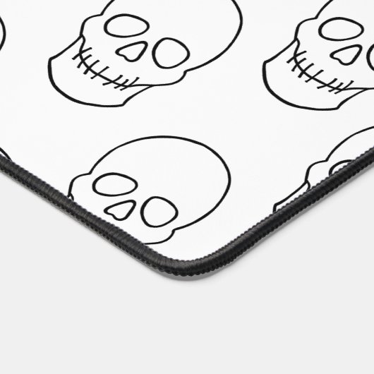 Skull - Zwart en wit Bureaumat (Hoek)