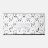 Skull - Zwart en wit Bureaumat (Keyboard & Muis)