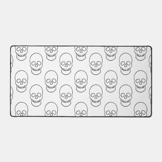 Skull - Zwart en wit Bureaumat (Voorkant)