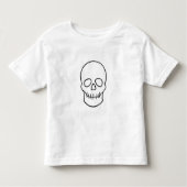Skull - Zwart en wit Kinder Shirts (Voorkant)