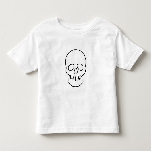 Skull - Zwart en wit Kinder Shirts (Voorkant)