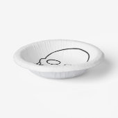 Skull - Zwart en wit Papieren Kommen (Gebogen)