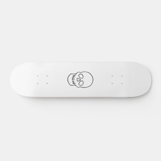 Skull - Zwart en wit Persoonlijk Skateboard (Horizontaal)