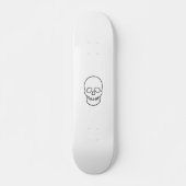 Skull - Zwart en wit Persoonlijk Skateboard (Voorkant)