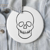 Skull - Zwart en wit Ronde Button 6,0 Cm (In situ)
