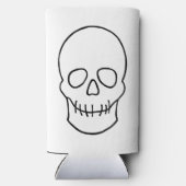 Skull - Zwart en wit Seltzer Blikjeskoeler (Achterkant)