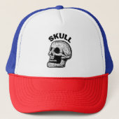 Skull - Zwart en wit Trucker Pet (Voorkant)
