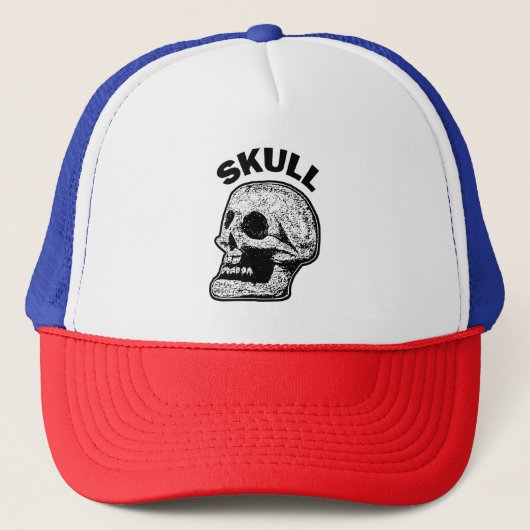 Skull - Zwart en wit Trucker Pet (Voorkant)