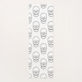 Skull - Zwart en wit Yogamat (Achterkant)