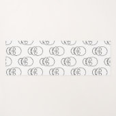 Skull - Zwart en wit Yogamat (Voorkant (horizontaal))