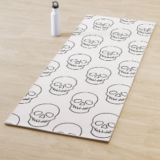 Skull - Zwart en wit Yogamat