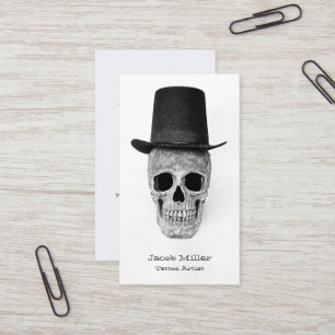 Skull Zwart Wit Gotisch  Tattoo Artiest Visitekaartje