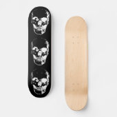 Skull - Zwart-wit Persoonlijk Skateboard (Voorkant)