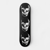 Skull - Zwart-wit Persoonlijk Skateboard (Voorkant)