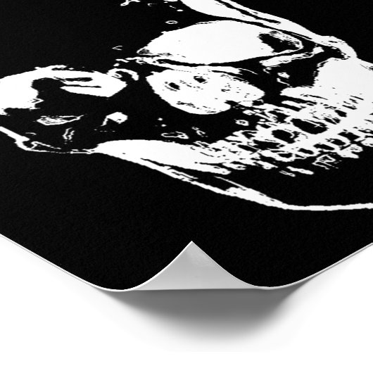 Skull - Zwart-wit Poster (Hoek)