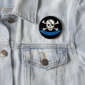 Skull - Zwarte standaard, 2¼ inch ronde Button (In situ)