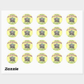 Skullabee's Ice Creamatorium Ronde Sticker (Vel)