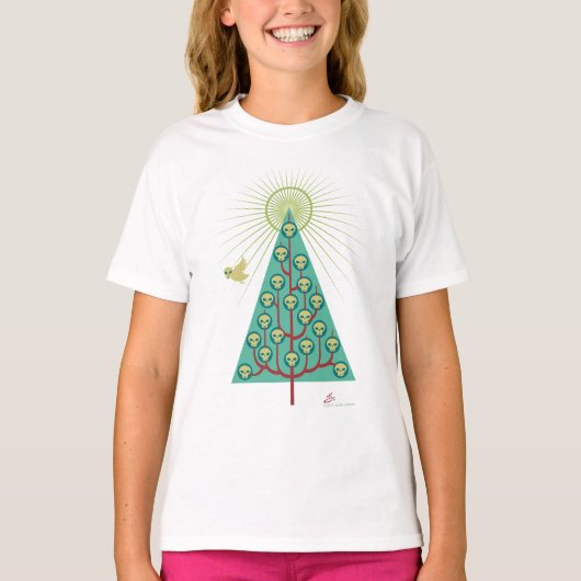 Skullbird Holiday Tree T-shirt (Voorkant)