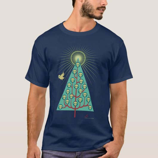 Skullbird Holiday Tree T-shirt (Voorkant)