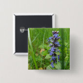 Skullcap Violet Wilde Vloer Vierkante Button 5,1 Cm (Voorkant /achterkant)