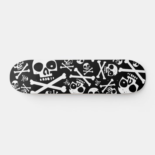 SkullDuggery Black Skateboard (Horizontaal)