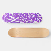 SkullDuggery Paars Persoonlijk Skateboard (Horizontaal)