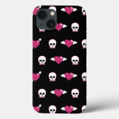 Skullen en harten Case-Mate iPhone case (Achterkant)