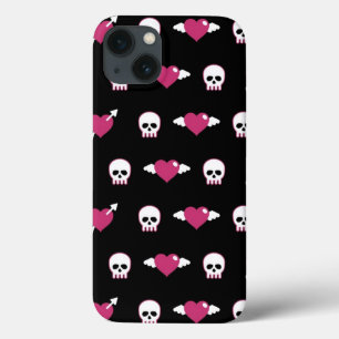 Skullen en harten iPhone 13 hoesje