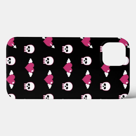 Skullen en harten Case-Mate iPhone case (Achterkant (horizontaal))